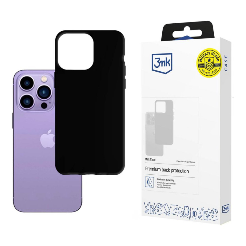 Capa 3MK Matt Case 3MK4039 para Apple iPhone 14 Pro, preta