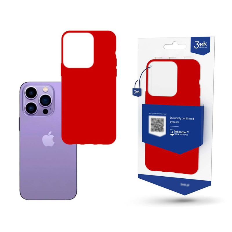 Capa 3MK Matt Case 3MK4050 para Apple iPhone 14 Pro Max, vermelha