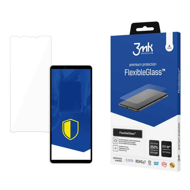 Protetor de ecrã em vidro híbrido 3MK FlexibleGlass 3MK4779 para Sony Xperia 10 V