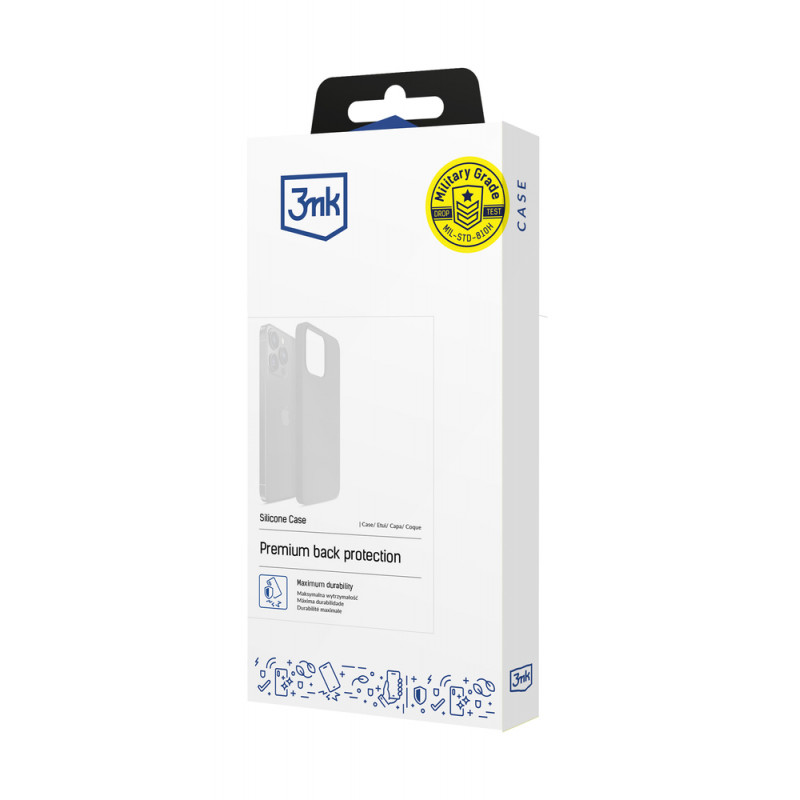 Capa de silicone 3MK para Samsung Galaxy A24 4G, preta