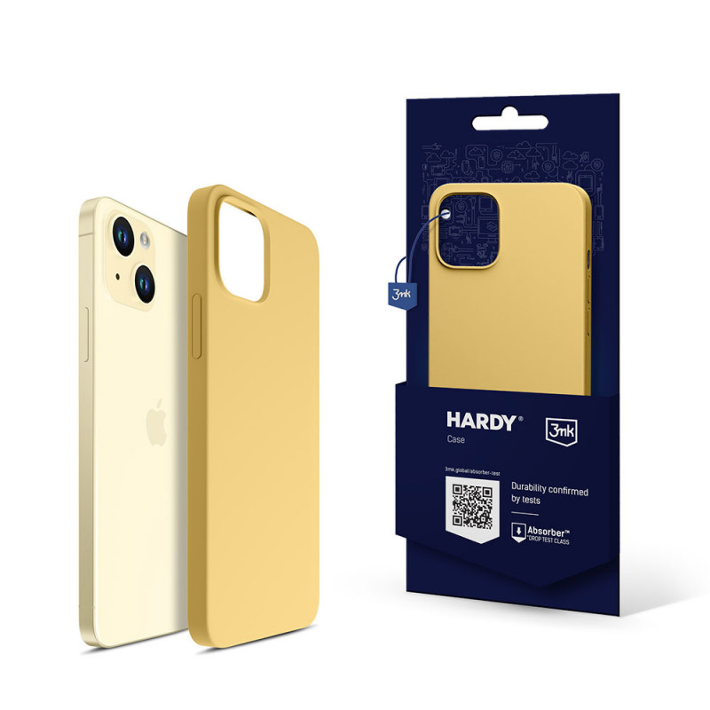 Capa 3MK Hardy Case 3MK5366 MagSafe para Apple iPhone 15 Plus / 14 Plus, amarela