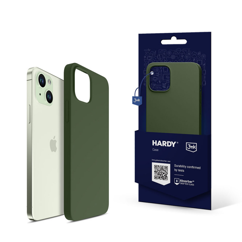 Capa 3MK Hardy Case MagSafe para Apple iPhone 15 Plus / 14 Plus, verde alpino