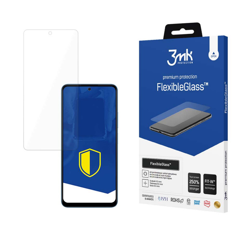 Protetor de ecrã em vidro híbrido 3MK FlexibleGlass 3MK5032 para Xiaomi Redmi 12