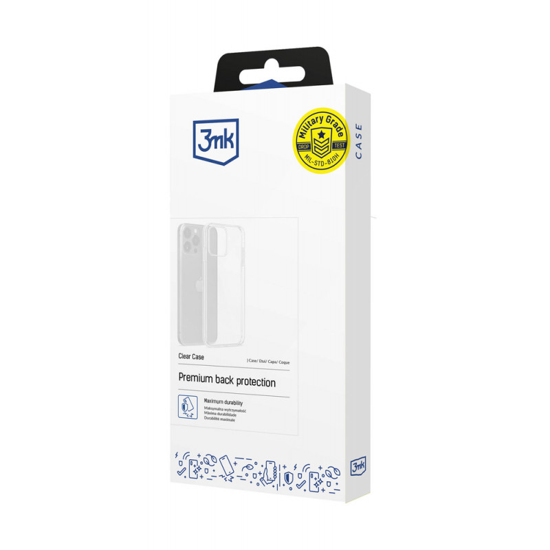 Capa 3MK Clear Case para Motorola Moto G54, Transparente