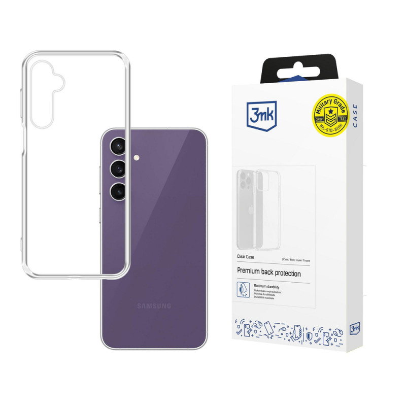 Capa 3MK Clear Case para Samsung Galaxy S23 FE, Transparente