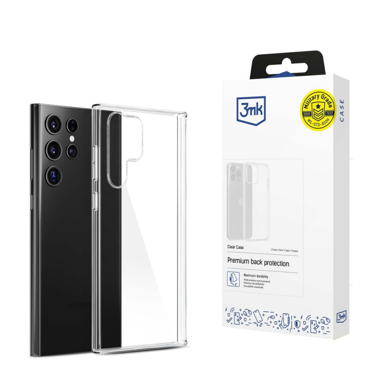 Capa 3MK Clear Case para Samsung Galaxy S24 Ultra, Transparente
