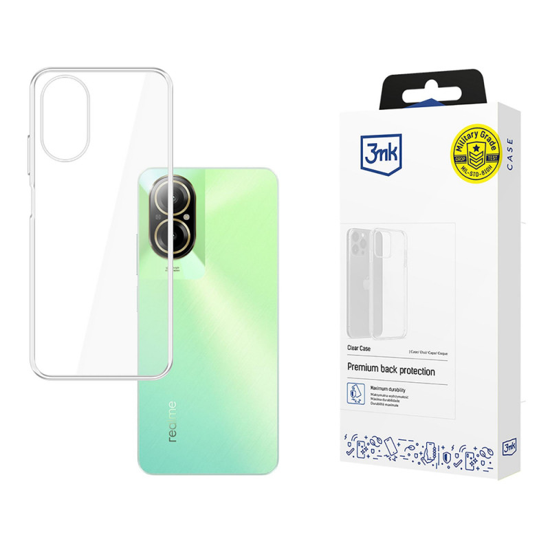 Capa 3MK Clear Case para Realme C67, transparente
