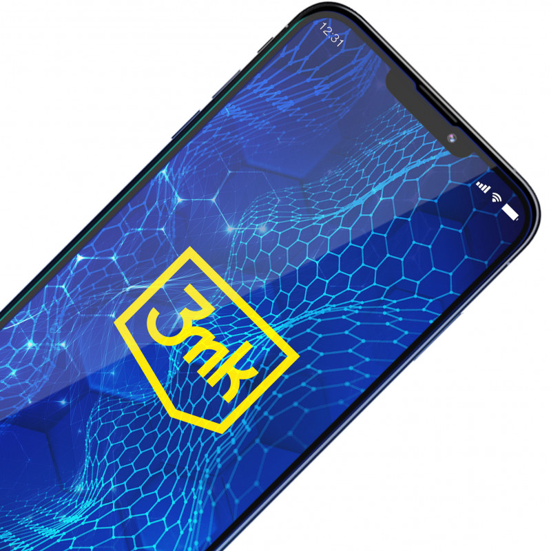 Protetor de ecrã em vidro temperado 3MK HardGlass Max Lite para Samsung Galaxy M55, preto