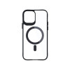 3MK Satin Armor MagCase com MagSafe para Apple iPhone 12 Pro Max, transparente com moldura preta