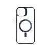 3MK Satin Armor MagCase com MagSafe para Apple iPhone 14 Plus, transparente com moldura preta (156076-0)