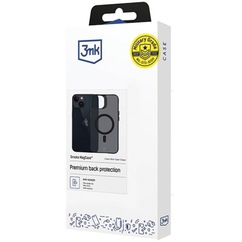 3MK Smoke MagCase com MagSafe para Apple iPhone 14 Plus, Semitransparente (156062-0)