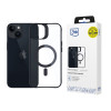 3MK Satin Armor MagCase com MagSafe para Apple iPhone 13 / 14, Transparente com Moldura Preta (156075-0)