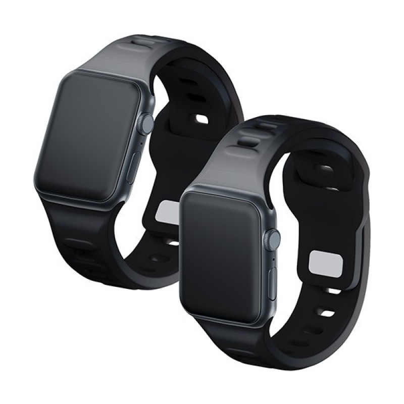 Pulseira de silicone 3mk para Apple Watch 38/40/41 mm, preta