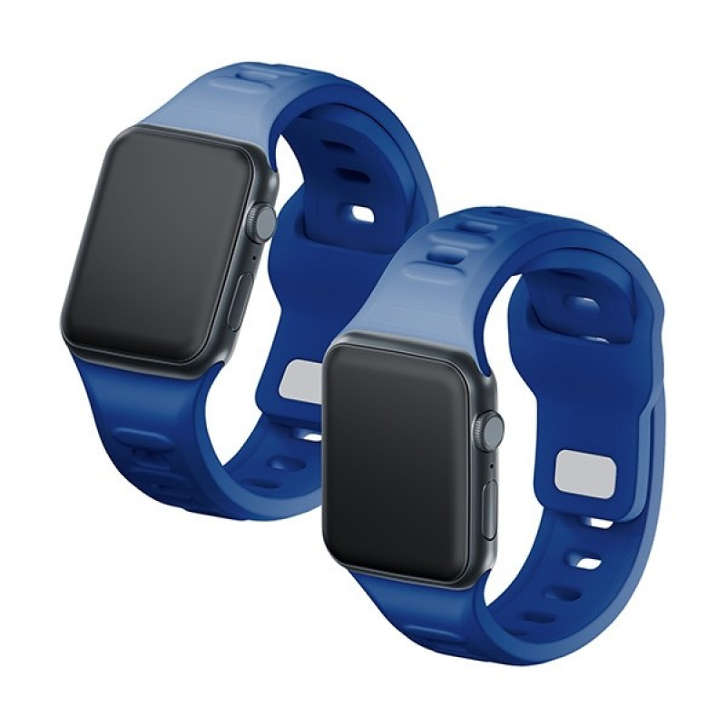 Pulseira de silicone 3mk para Apple Watch 38/40/41 mm, azul