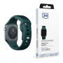 Pulseira de silicone 3mk para Apple Watch 38/40/41 mm, verde-escuro