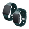 Pulseira de silicone 3mk para Apple Watch 38/40/41 mm, verde-escuro