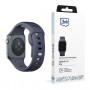 Pulseira de silicone 3mk para Apple Watch 38/40/41 mm, cinzento
