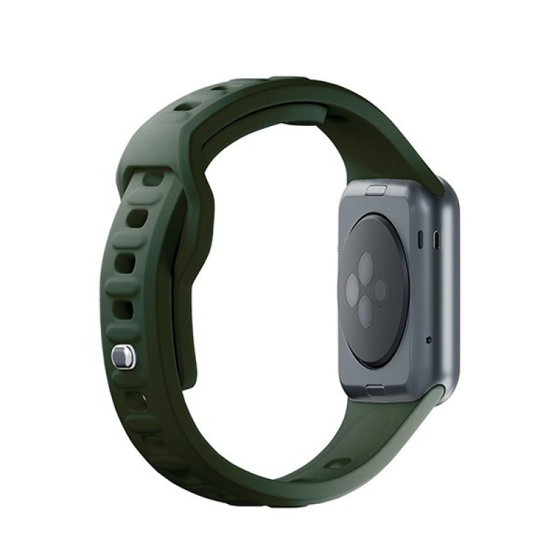 Pulseira de silicone 3mk para Apple Watch 38/40/41 mm, verde-escuro