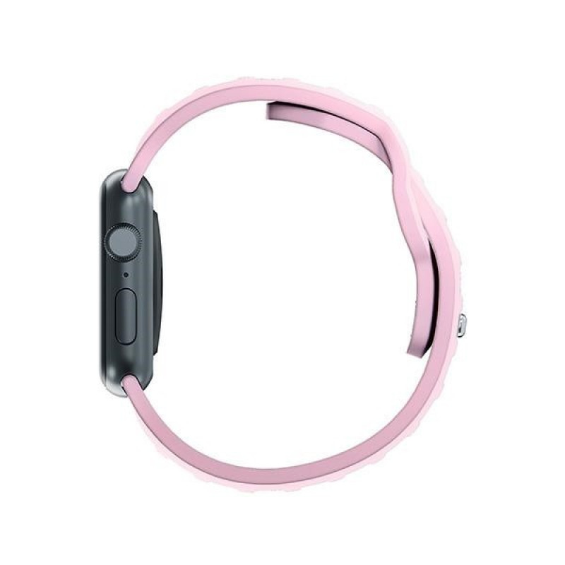 Pulseira de silicone 3mk para Apple Watch 38/40/41 mm, rosa em pó