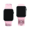 Pulseira de silicone 3mk para Apple Watch 38/40/41 mm, rosa em pó
