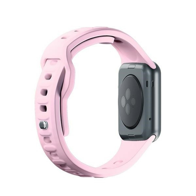 Pulseira de silicone 3mk para Apple Watch 38/40/41 mm, rosa em pó