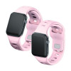 Pulseira de silicone 3mk para Apple Watch 38/40/41 mm, rosa em pó