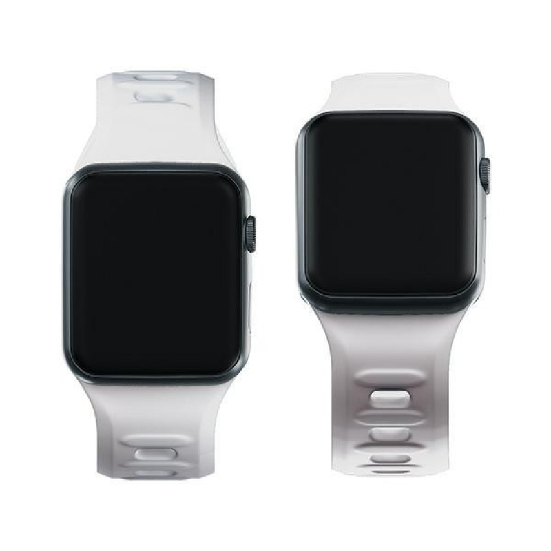 Pulseira de silicone 3mk para Apple Watch 38/40/41 mm, branca