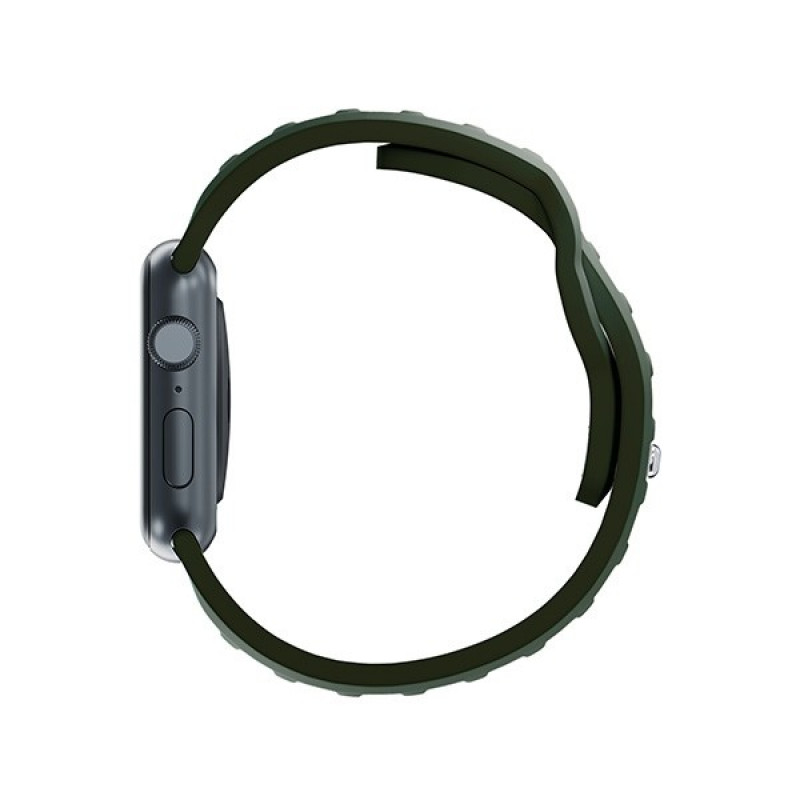 Pulseira de silicone 3mk para Apple Watch 42/44/45/49 mm, verde-escuro