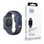 Pulseira de silicone 3mk para Apple Watch 42/44/45/49 mm, cinzenta