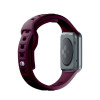 Pulseira de silicone 3mk para Apple Watch 42/44/45/49 mm, amora / borgonha