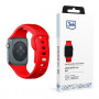 Pulseira de silicone 3mk para Apple Watch 42/44/45/49 mm, vermelha