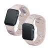 Pulseira de silicone 3mk para Apple Watch 42/44/45/49 mm, rosa-bege / latte