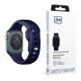 Pulseira de silicone 3mk para Apple Watch 42/44/45/49 mm, azul oceano