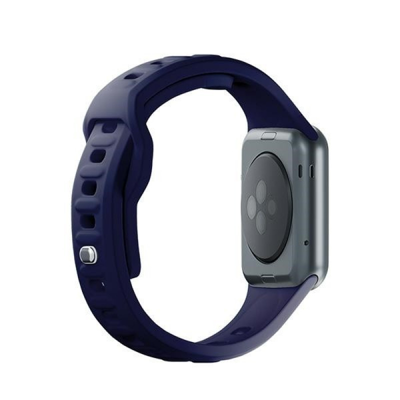 Pulseira de silicone 3mk para Apple Watch 42/44/45/49 mm, azul oceano