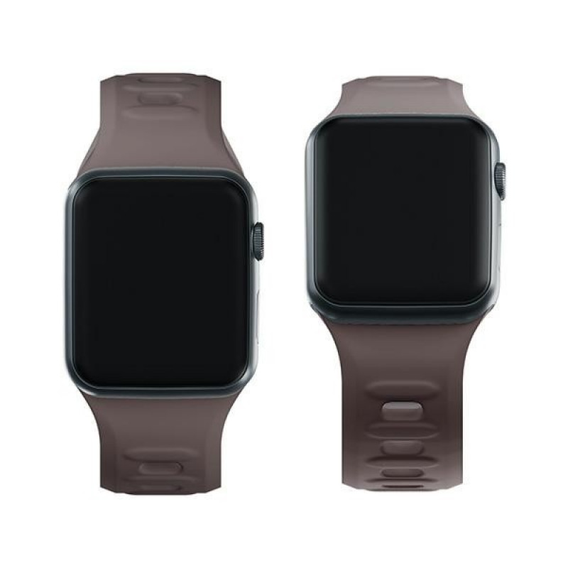 Pulseira de silicone 3mk para Apple Watch 42/44/45/49 mm, taupe