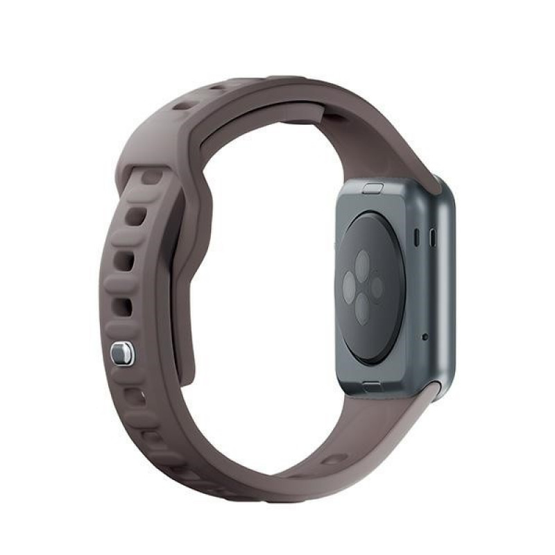 Pulseira de silicone 3mk para Apple Watch 42/44/45/49 mm, taupe