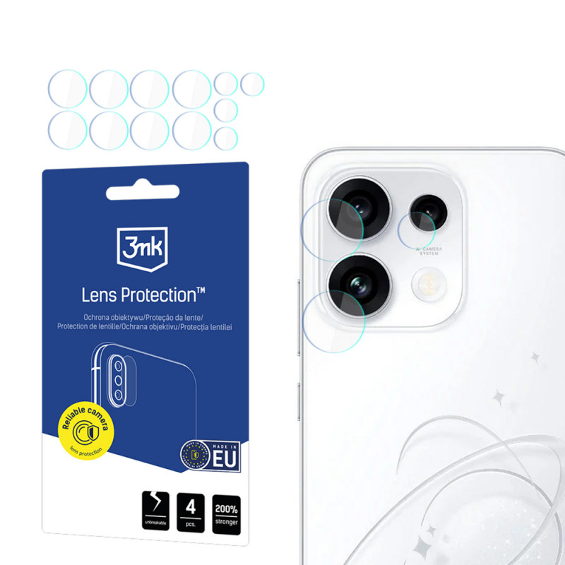 Protetor de lentes de câmara 3MK Lens Protection Oppo Reno 16 F / Reno 16 FS (CPH2859) (4 un.)