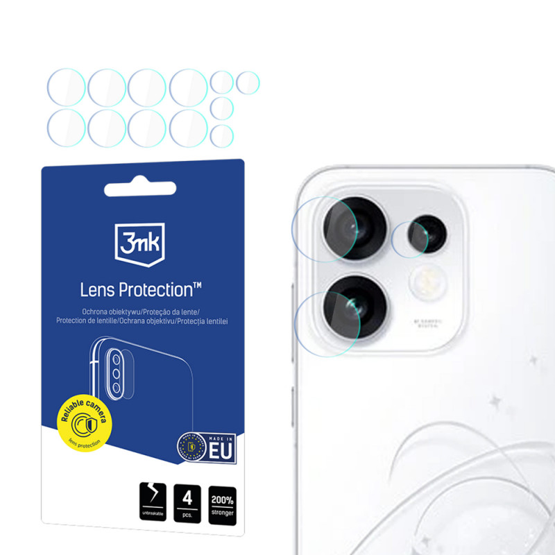 Protetor de lentes de câmara 3MK Lens Protection para Oppo Reno 16 (CPH2865) / Reno 16 Pro (CPH2863) (4 unidades)
