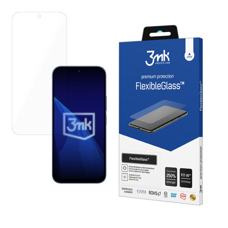 Protetor de ecrã em vidro híbrido 3MK FlexibleGlass Redmi 17 4G / 5G