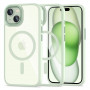 Capa Tech-Protect MagMat MagSafe para Apple iPhone 15, verde/transparente