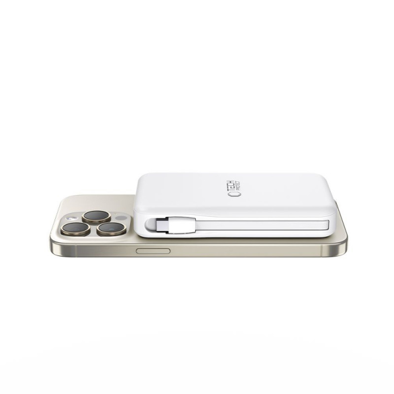Tech-Protect PB31 LifeMag power bank MagSafe 10000 mAh, 15 W, branco