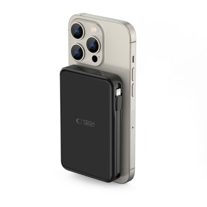 Tech-Protect PB31 LifeMag power bank MagSafe 10000 mAh, 15 W, preto