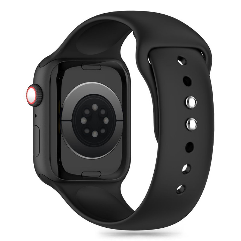 Pulseira de silicone Tech-Protect para Apple Watch 4/5/6/7/8/9/SE/10 (38/40/41/42 mm), preta