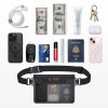Tech-Protect UWP10 Bolsa Universal Impermeável, Preto/Transparente