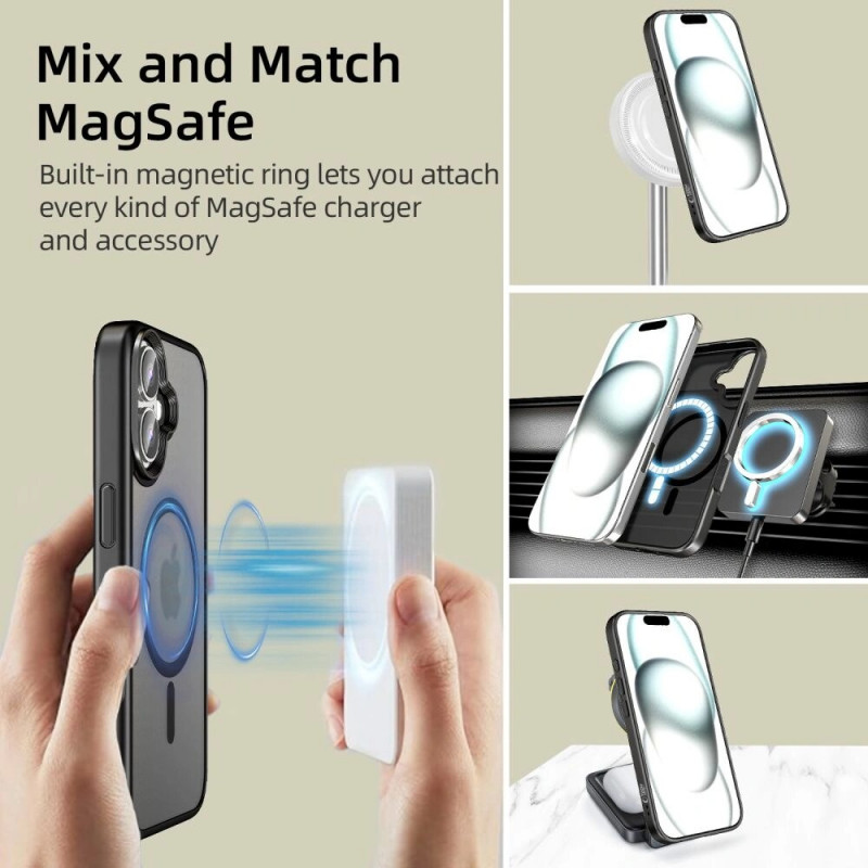Capa Tech-Protect MagMat MagSafe para Apple iPhone 16, Preto Mate