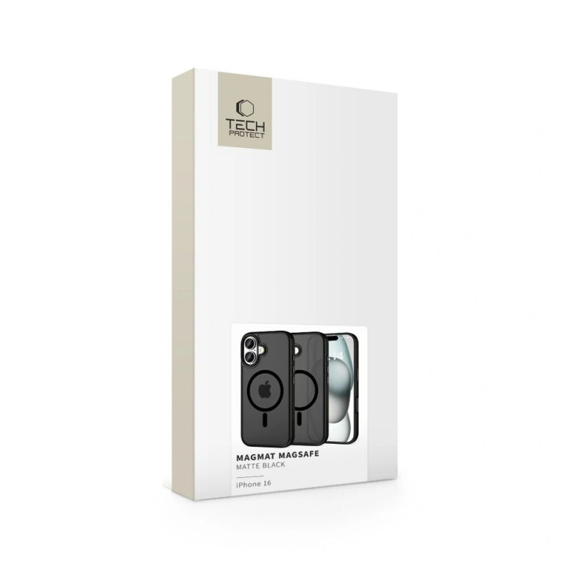 Capa Tech-Protect MagMat MagSafe para Apple iPhone 16, Preto Mate