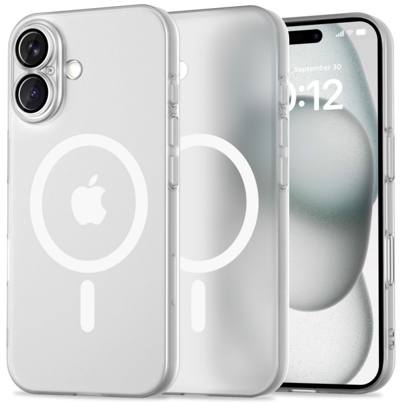 Capa Tech-Protect MagSlim MagSafe para Apple iPhone 16, Mate/Branco