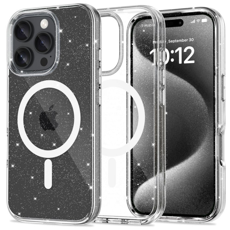 Capa Tech-Protect Flexair Hybrid MagSafe para Apple iPhone 16 Pro Max, Glitter