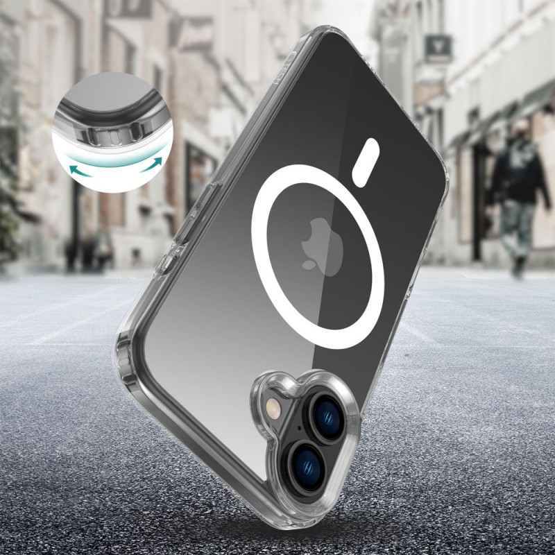 Capa Tech-Protect Flexair Hybrid MagSafe para Apple iPhone 16 Plus, Transparente