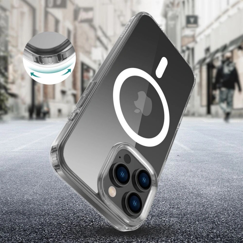 Capa Tech-Protect Flexair Hybrid MagSafe para Apple iPhone 16 Pro Max, transparente